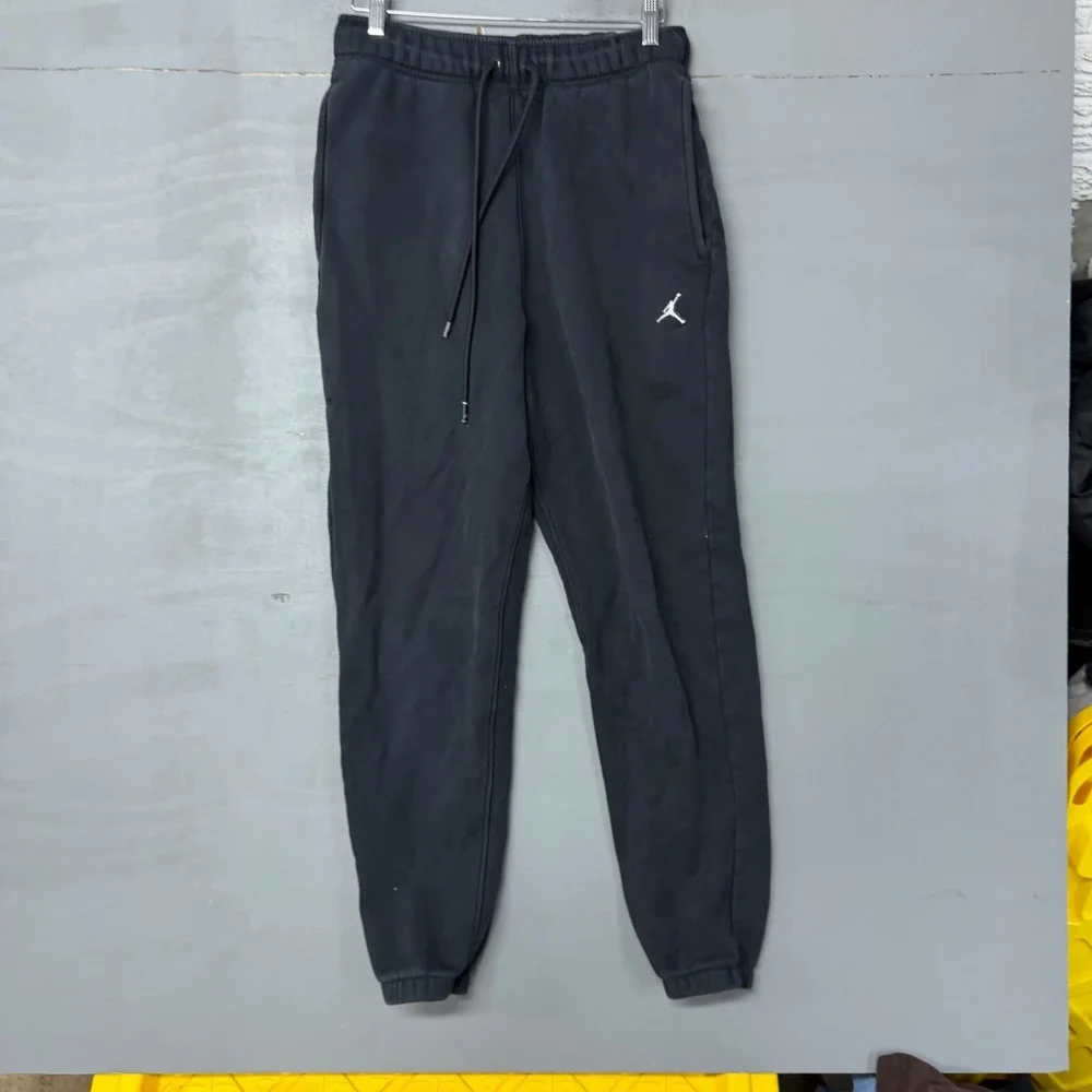Jordan Essentials Fleece Jogger Sweatpants Black Jumpman Logo Mens Small 5667‎